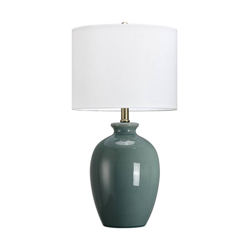 Ceramic Table Lamp with White Shade