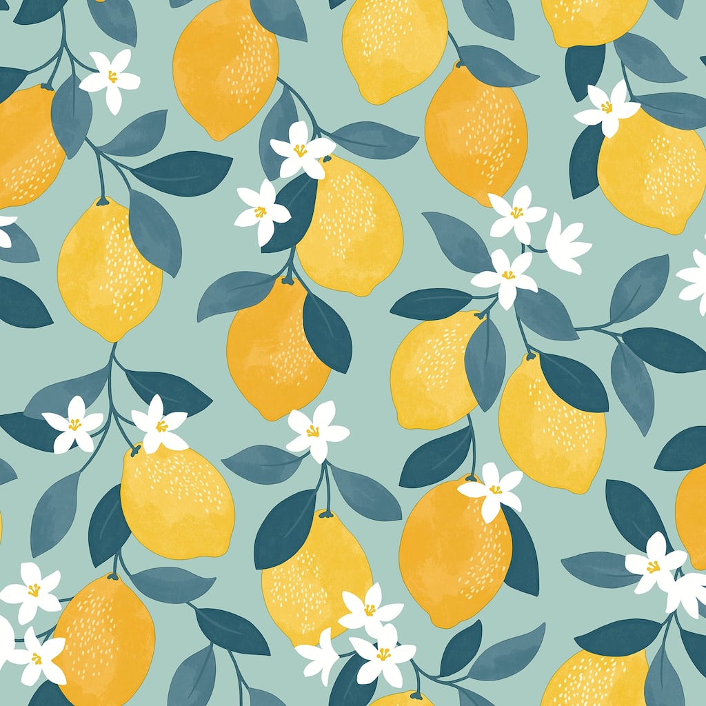 Fine Decor Inigo Seafoam Sicily Fruits Wallpaper