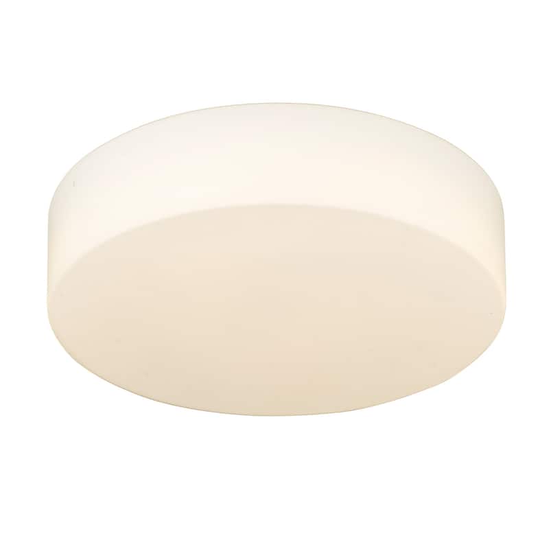 Golden Lighting 3136-FM OP Toli 12" Wide LED Semi-Flush Drum Ceiling