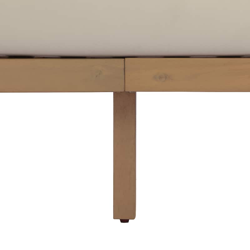 Christopher Knight Home - Modern 77.95" Wide Outdoor Patio Club Chair with Ergonomic Slatted Backrest & Soft Cushion