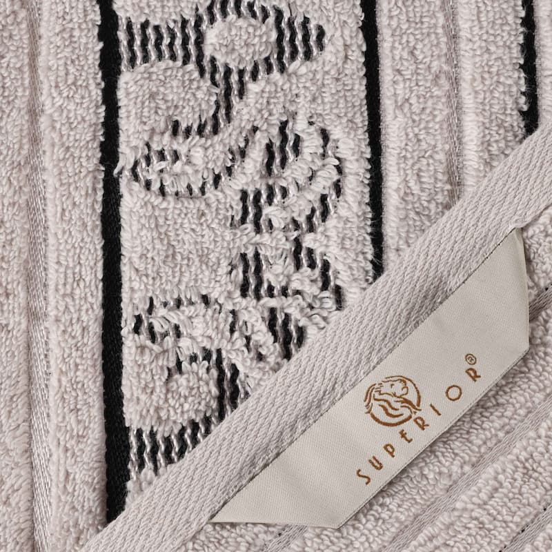 Superior Sadie Zero Twist Cotton Jacquard Hand Towel, Set of 6