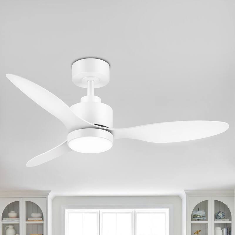 52"/42" Black/Gold LED Ceiling Fan with Lights Remote(3-Blade)