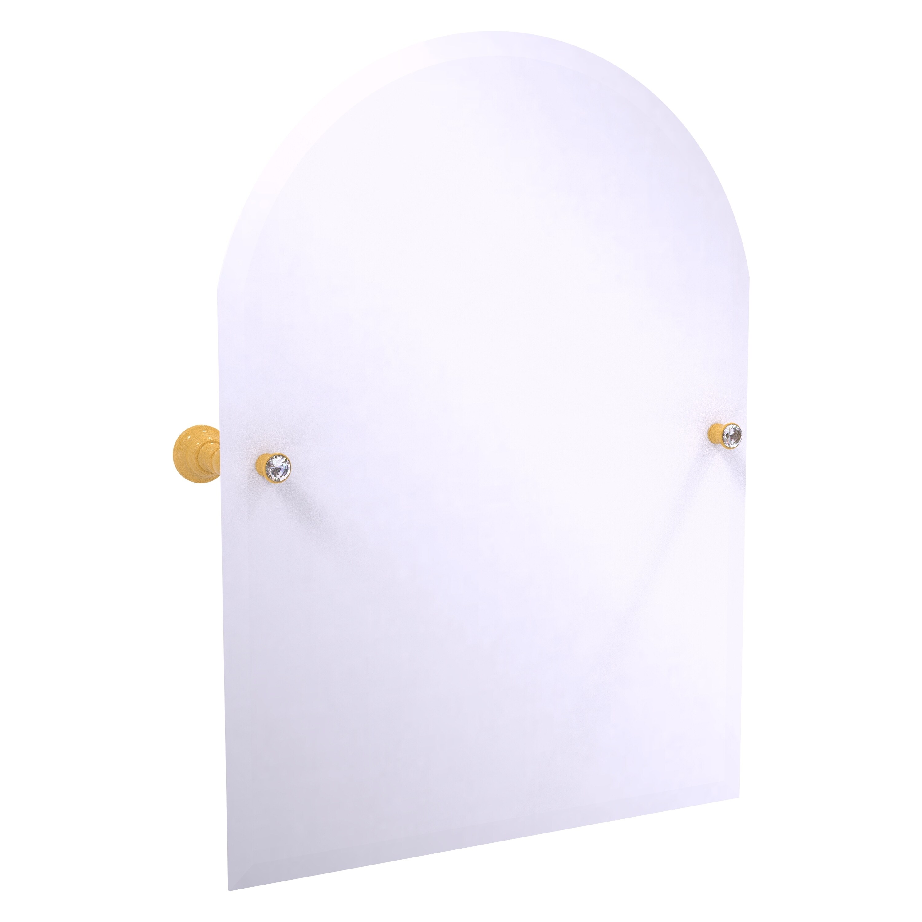 Allied Brass Carolina Crystal Collection Frameless Arched Top Tilt Mirror with Beveled Edge