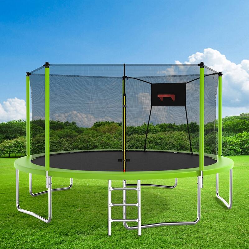 14 ft. Outdoor Trampoline for Kids and Adults, 1323 lbs, ASTM Approved