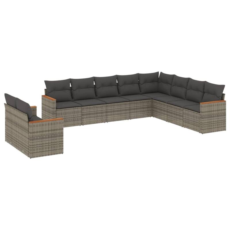 vidaXL Garden Sofa Set Black