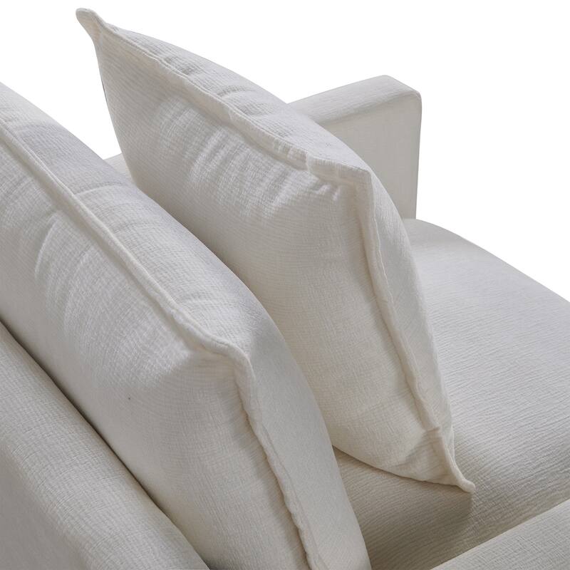 33.07" Upholstered Arm Chair with Solid Wood Frame