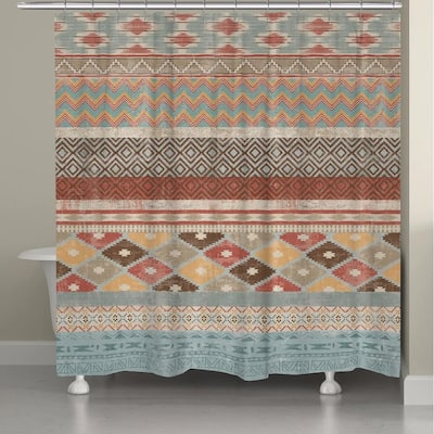Laural Home Southwest Stripe Multi Shower Curtain