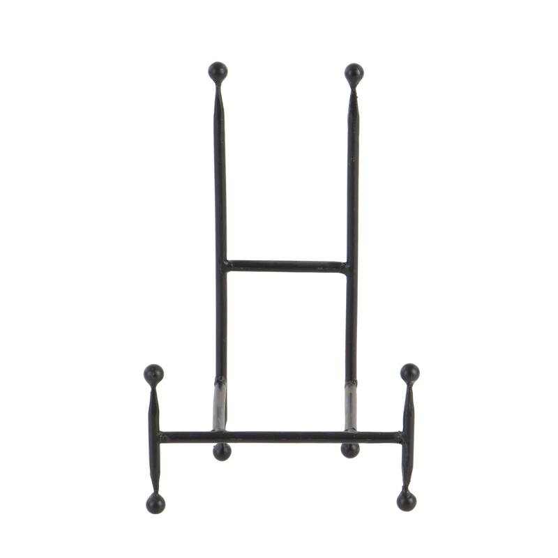 Metal Tabletop Display Easel with Ball Details - Set of 4 Black - Roche River Decor - 9"W x 5"L x 14"H