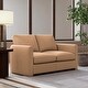 preview thumbnail 2 of 5, Grace 61'' Genuine Leather Square Arm Loveseat