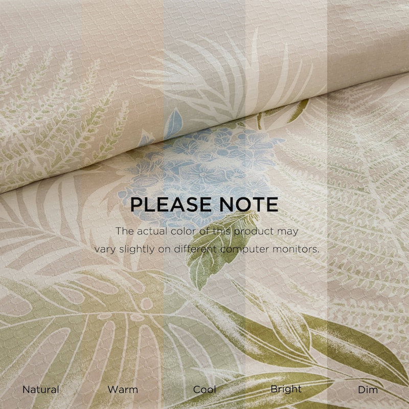 Harbor House Living Kiawah Island 5 Piece Cotton Duvet Cover Set with Throw Pillow