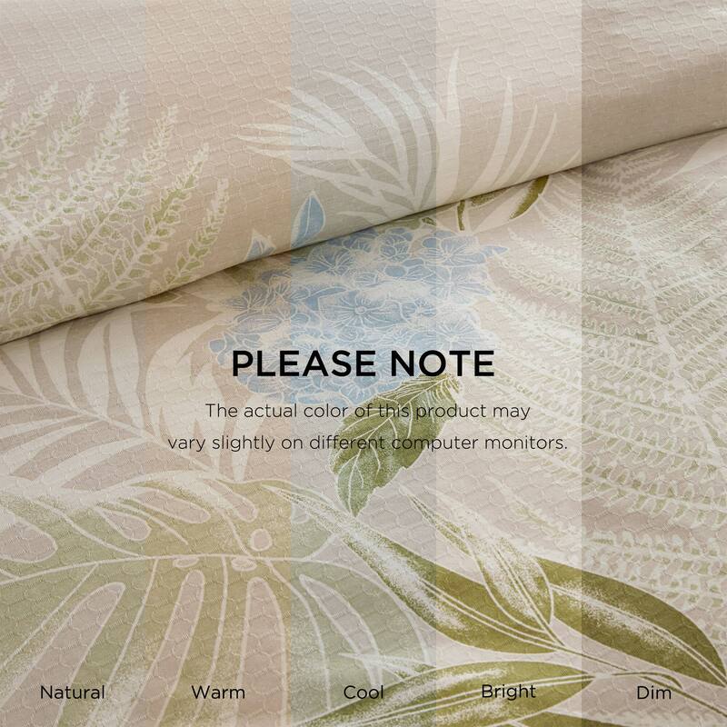 Harbor House Living Kiawah Island 6 Piece Oversized Cotton Comforter Set with Throw Pillow