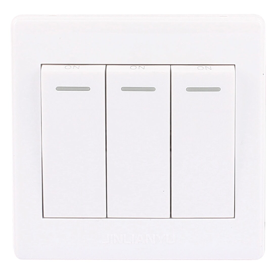 Ac 250v 10a 1 Gang 3 Way On Off Led Indicator Press Button Switch Wall Plate
