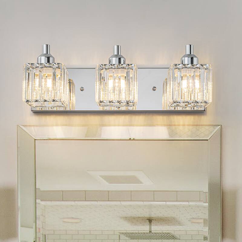 Modern 3/4/5-lights Crystal Bathroom Light Fixtures