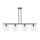 preview thumbnail 18 of 21, Innovations Lighting Ballston Athens Water Glass - 4 Light 48" Island Light Clear Water Glass/Oil Rubbed Bronze