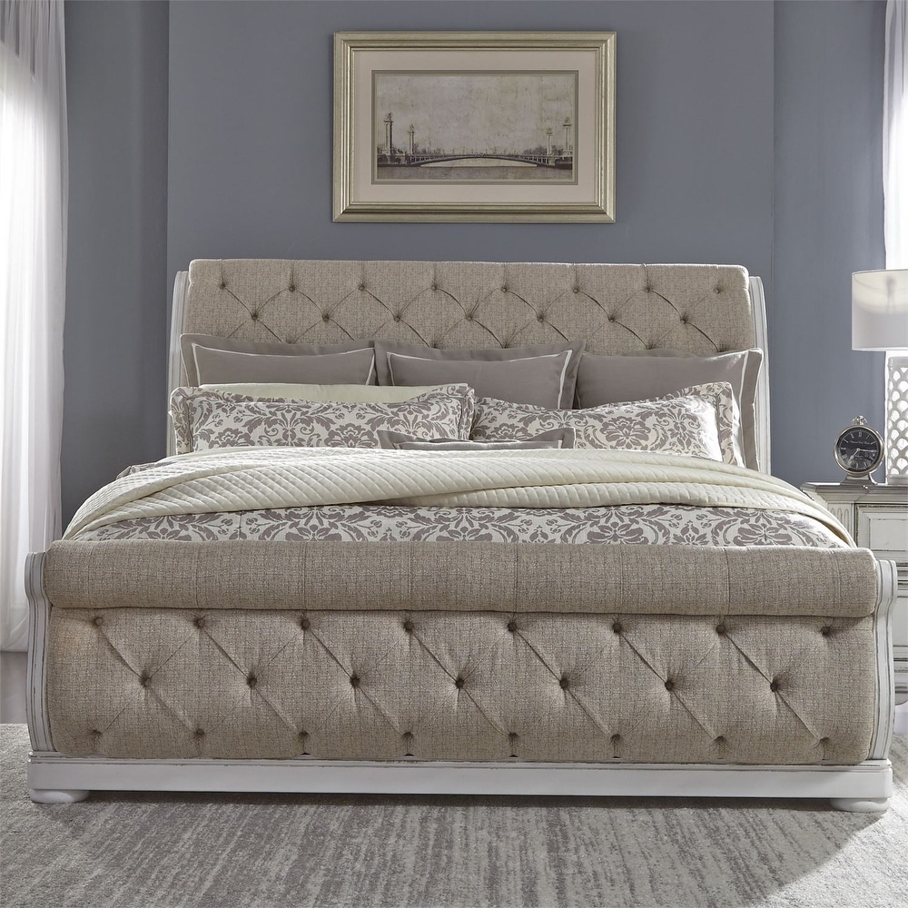 The Gray Barn Bevers Bay King Upholstered Sleigh Bed