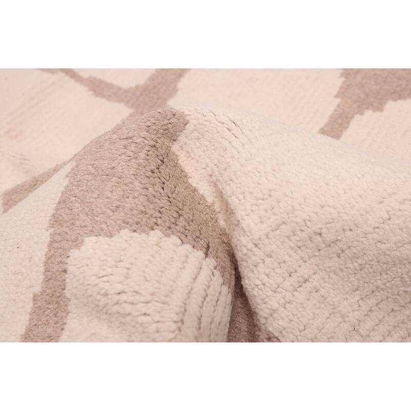 ECARPETGALLERY Hand-knotted Pak Finest Marrakesh Cream Wool Rug - 8'11 x 12'0