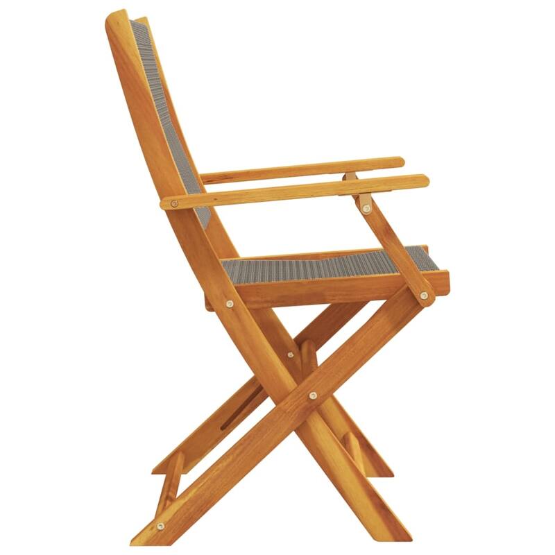 vidaXL Folding Patio Chairs Outdoor Garden Seating Furniture Solid Wood Acacia - 22.4 x 21.3 x 35.8
