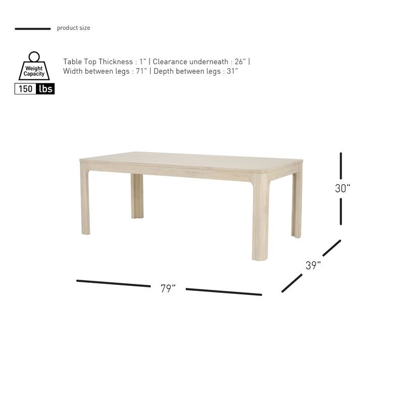 NPD Furniture Trevin 79" Dining Table