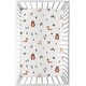 preview thumbnail 1 of 5, Sweet Jojo Designs Woodland Animals Boy, Girl, Unisex/Gender Neutral Fitted Mini Portable Crib Sheet - Sage Green Forest Friends