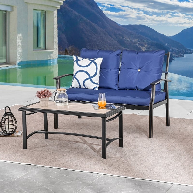 Y23 Patio Festival Outdoor Metal Seating Group with Cushions
