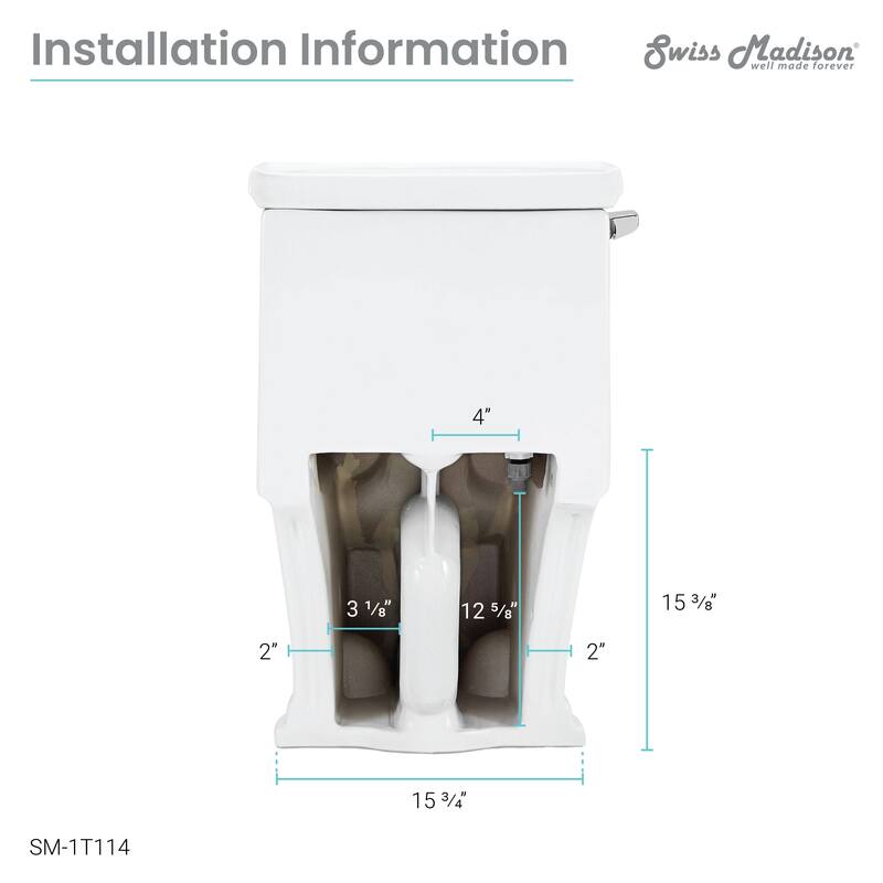 Swiss Madison SM-1T114 Voltaire One Piece Elongated 0.8/1.28 GPF Toilet