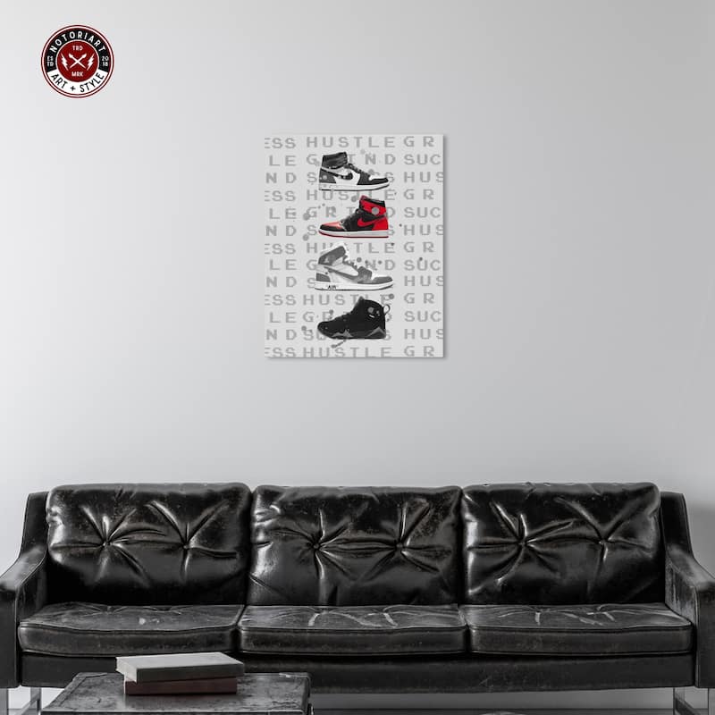 Notoriart Hype Sneakers Gallery Wrapped Sneaker 1 Piece Canvas Wall Art