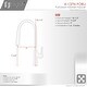 preview thumbnail 16 of 23, STYLISH Solid Stainless Steel Sink Kitchen Faucet, 1 Lever Handle Pull Down Spout Mixer Tap, Stainless Steel Finish