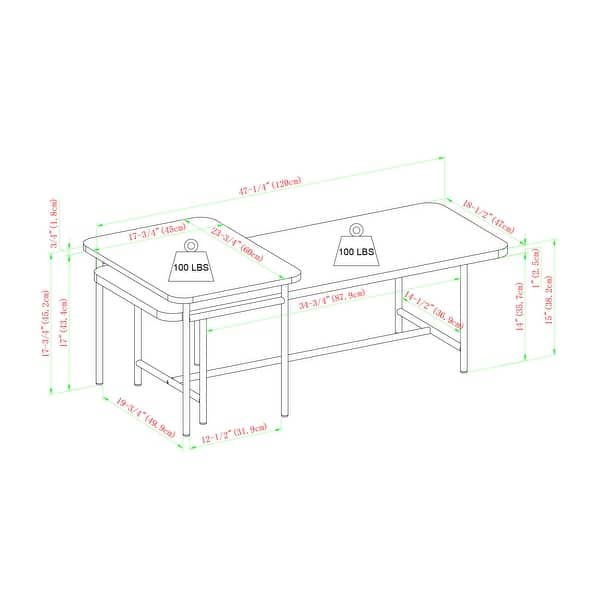 Middlebrook Contemporary Nesting Coffee Table
