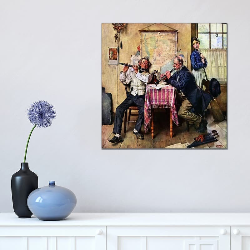 iCanvas "The Love Song" by Norman Rockwell Canvas Print - 18x18x1.5