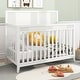 preview thumbnail 1 of 17, Certified Baby Safe Crib, Pine Solid Wood, Non-Toxic Finish White