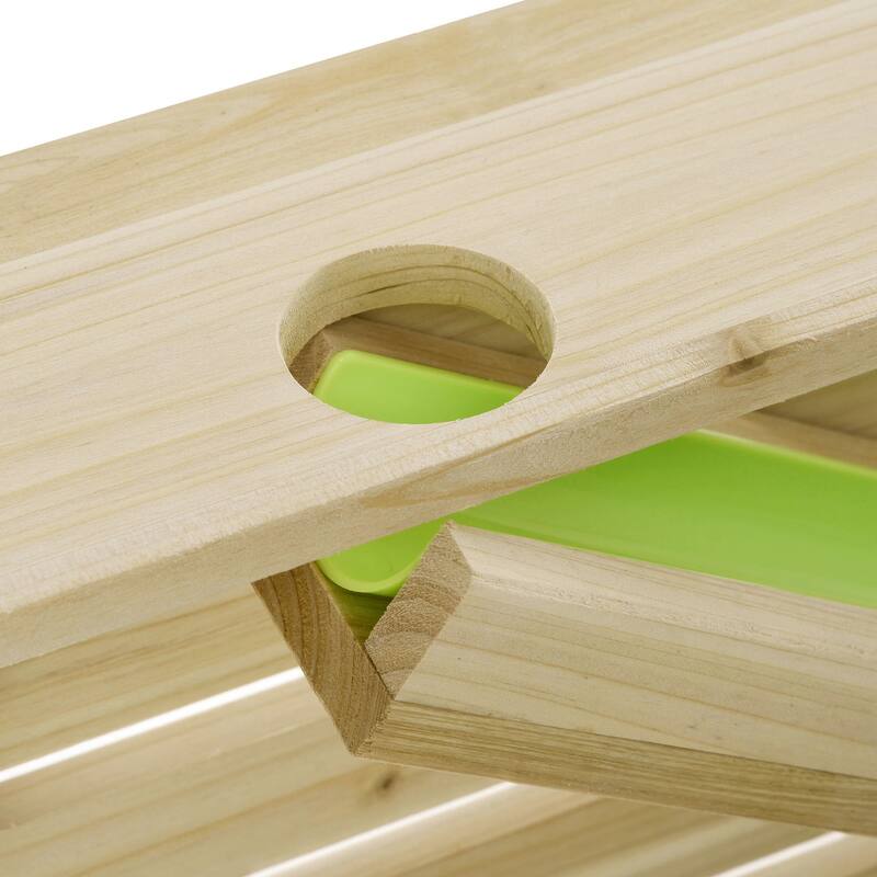 Kids Picnic Table with Umbrella and Storage Inside, Sand and Water Table, Kids Outdoor Furniture, Wooden Bench Backyard