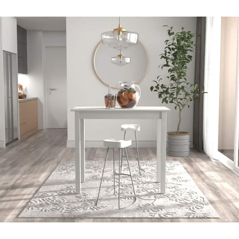 Wooden Pub Bar Table - 42" - Antique White