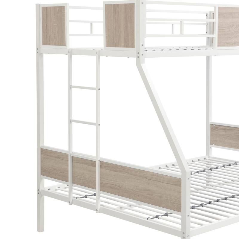 Full Over Full Bunk Bed w/Trundle & Full-Length Guardrails and Ladder