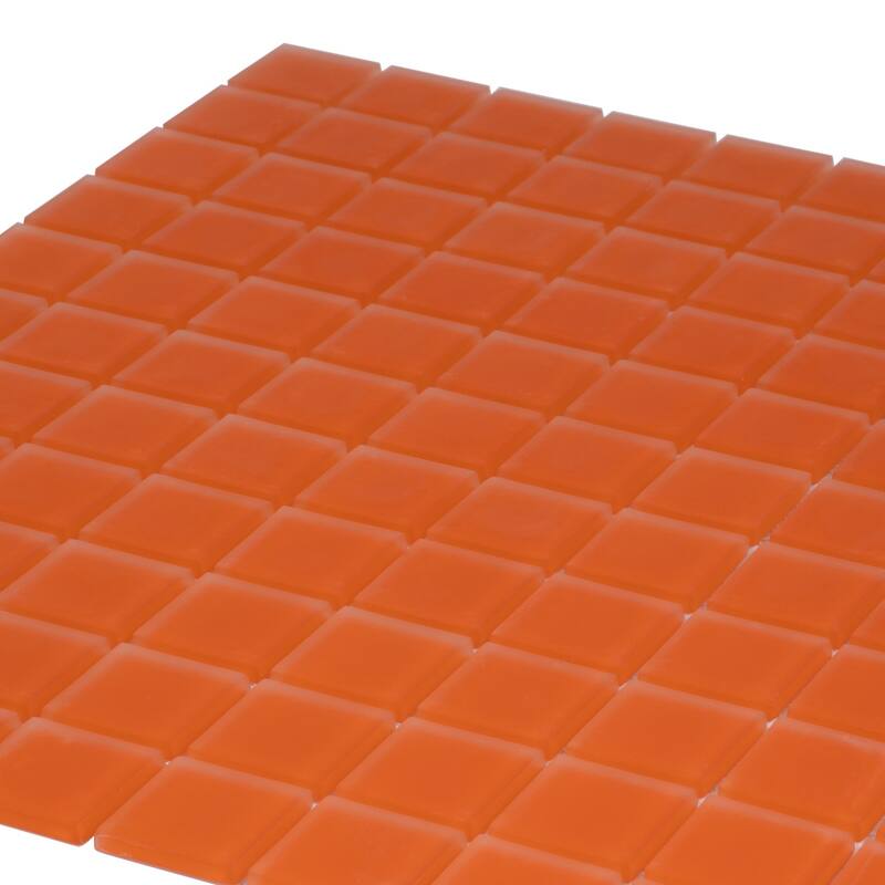 Apollo tile 12" x 12" Colorway Matte Orange Glass Tile (9.67 sq ft/case) - 10 Pack