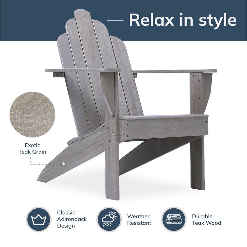 Cambridge Casual Clovis 2-piece Teak Outdoor Adirondack
