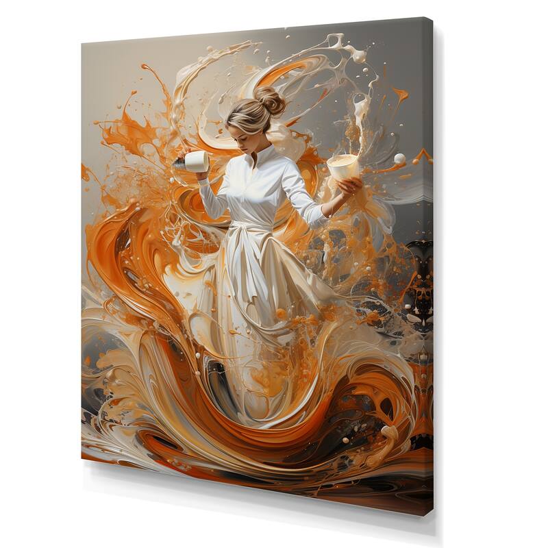 Designart quot Coffee Baristas Dance I quot Coffee Tea Wall Art Bed Bath