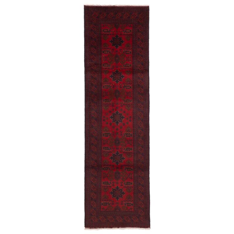 ECARPETGALLERY Hand-knotted Finest Khal Mohammadi Red Wool Rug - 2'9 x 9'5