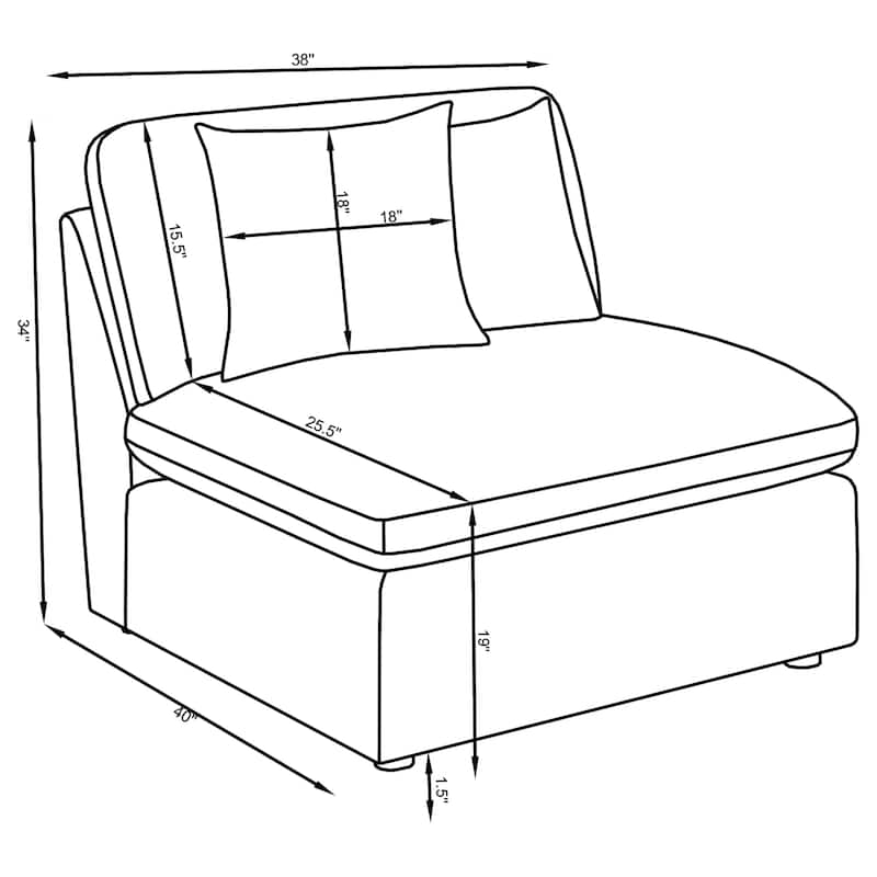 Hobson Transitional Upholstered Armless Chair