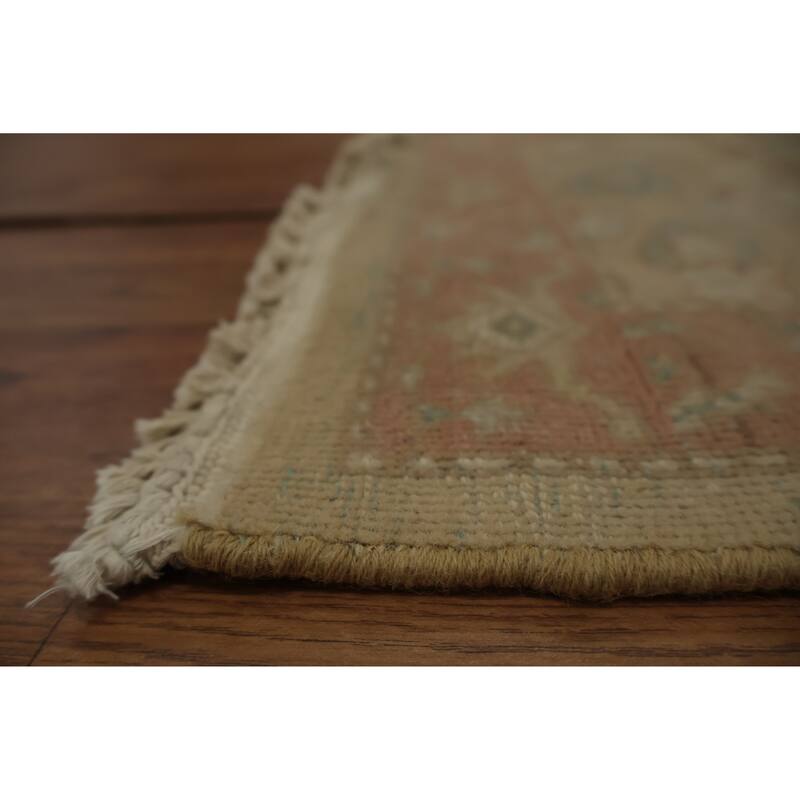 Hand Knotted Oriental 100% Wool Carpet Traditional All-Over Beige & Ivories Ziegler Area Rug - 3' 9'' X 2' 0''