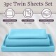 preview thumbnail 3 of 6, Lavish Home 3-Piece Brushed Microfiber Bed Twin Sheet Set (Light Blue)