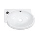 preview thumbnail 4 of 6, 16 in. x 11 in. White Ceramic Oval Wall Mount Bathroom Sink with Single Faucet Hole (Right Faucet Hole) - 16x11 inch