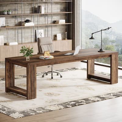 86.6 Inch Extra Long Desk Witing Table Large Desk Workstation Desk