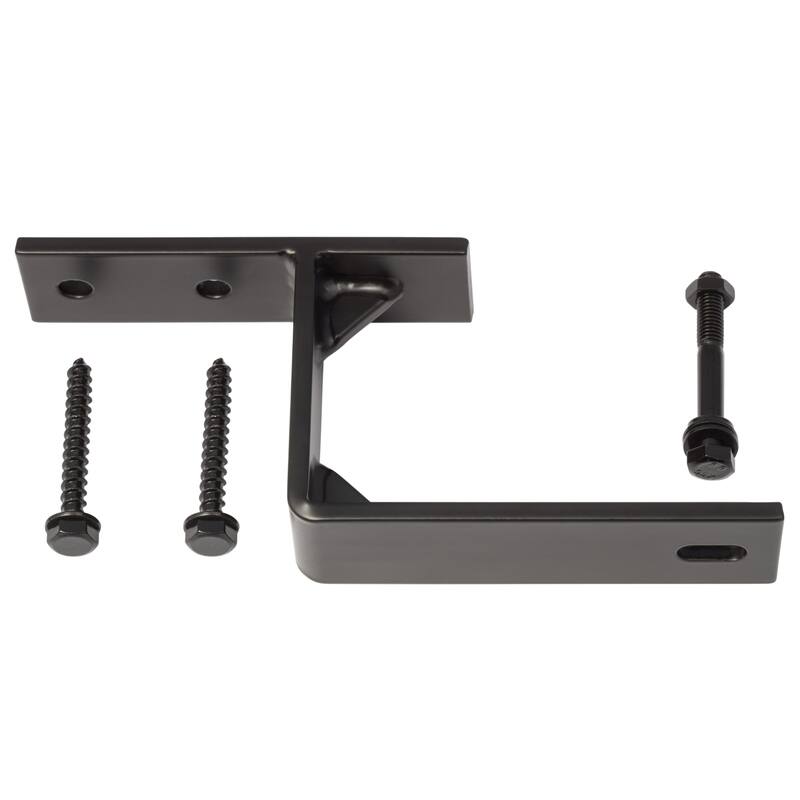 Sure-Loc BARN-BP Barn 5" Stainless Steel Bypass Connector Bracket - Flat Black