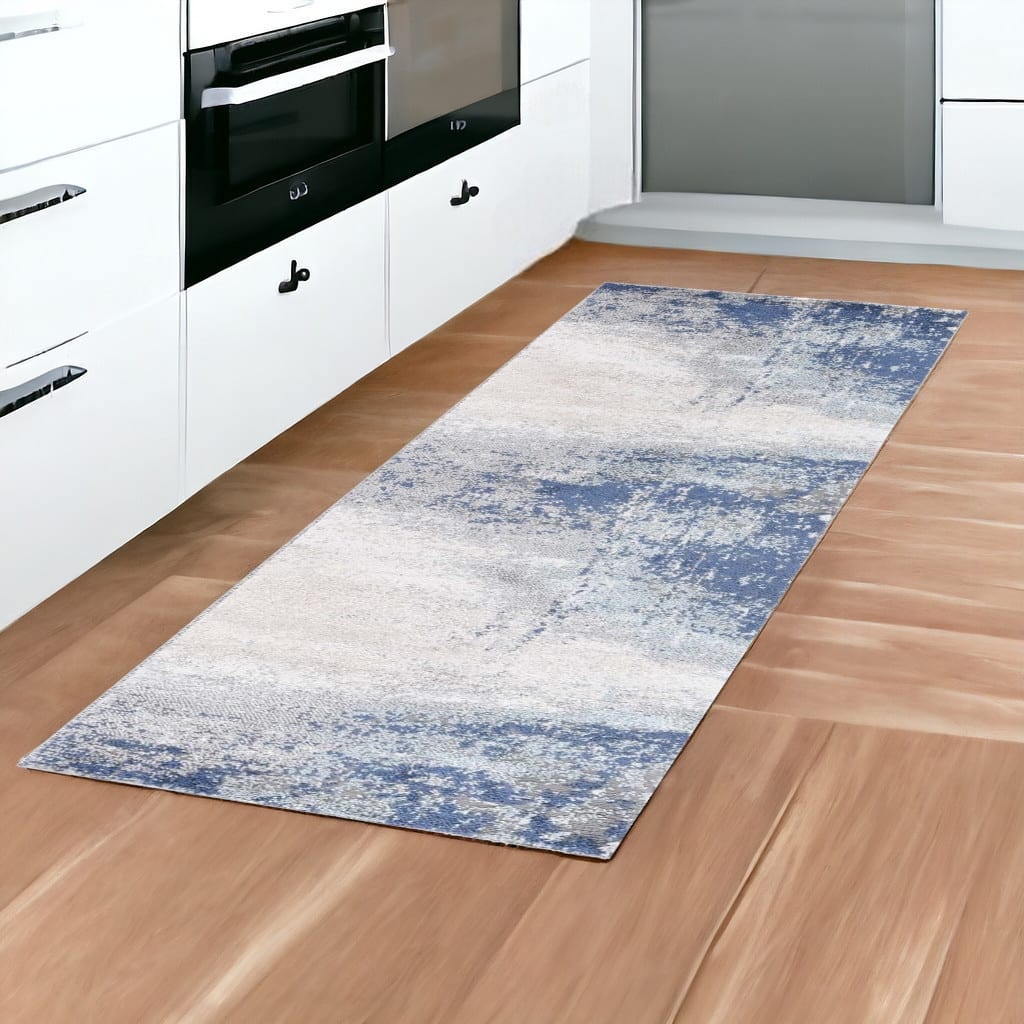 Power Loomed Abstract Modern Durable Area Rug - 96' X '30' X '0.4