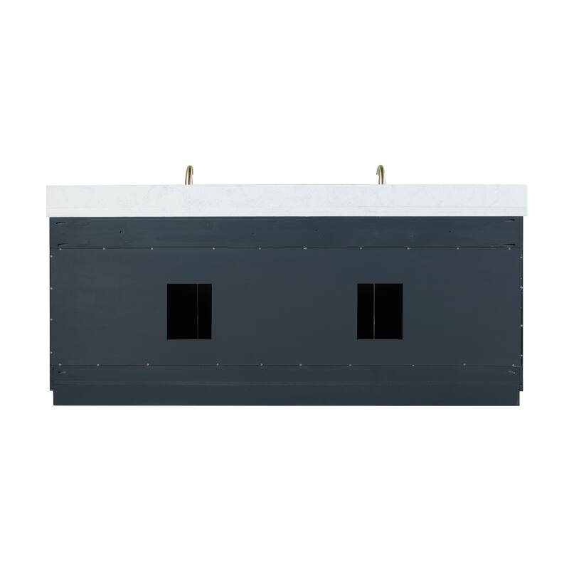 Altair Gazsi Bathroom Vanity with Composite Stone Countertop with Mirror