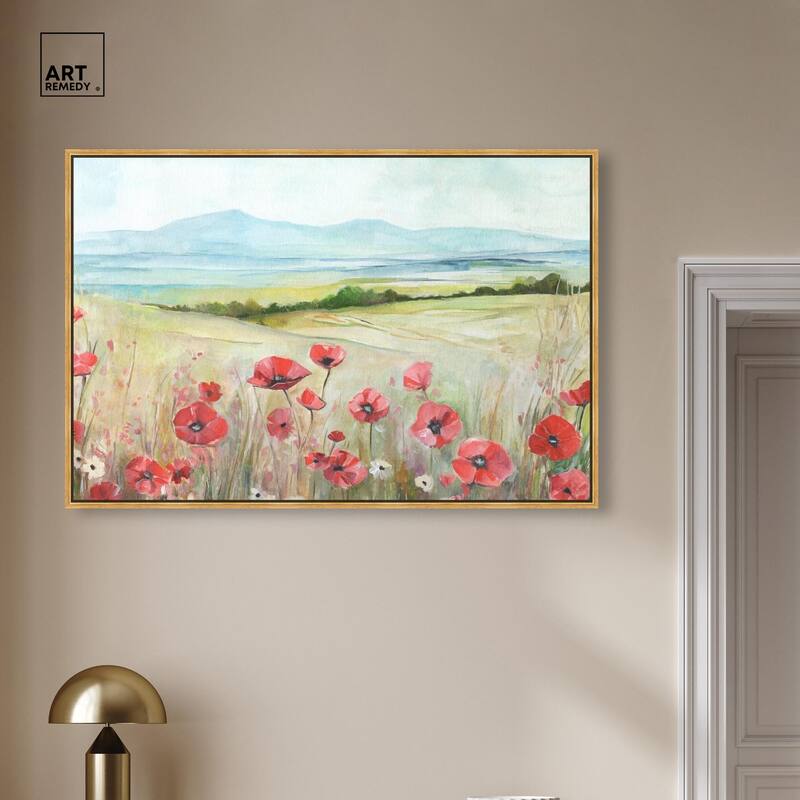 The Poppy Field Canvas by Art Remedy