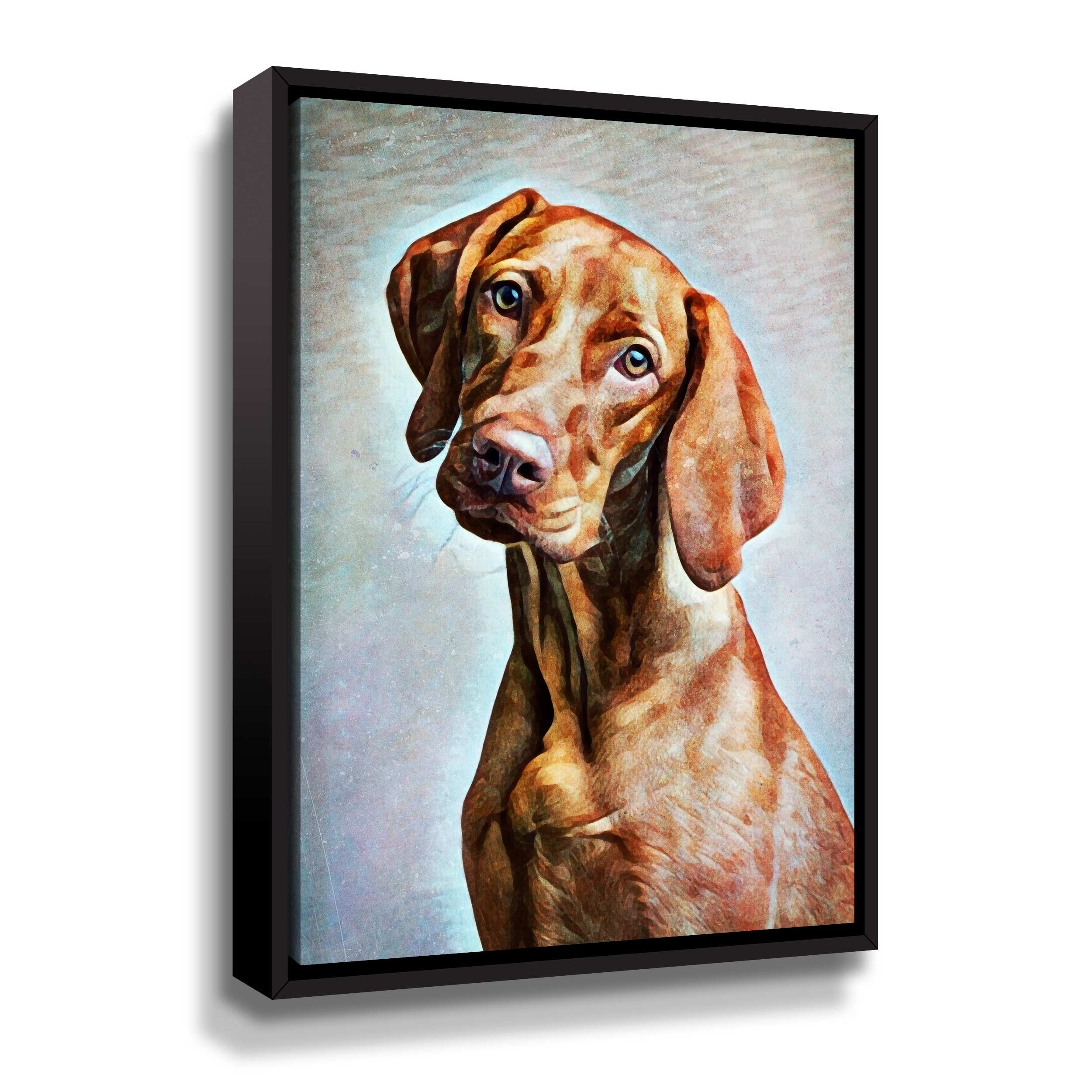 Hungarian Vizsla Adoration Gallery Wrapped Floater framed Canvas