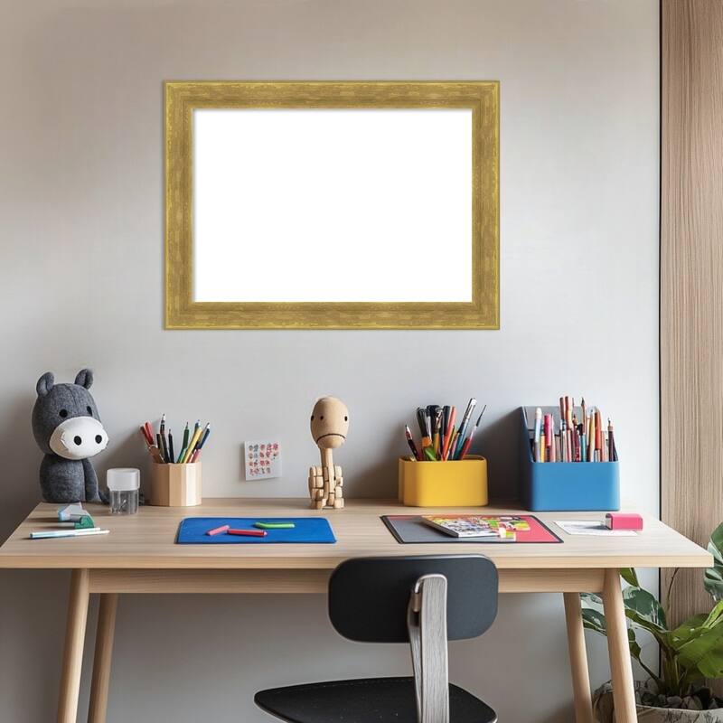 Amanti Art Angled Bronze Framed Dry Erase Magnetic Board