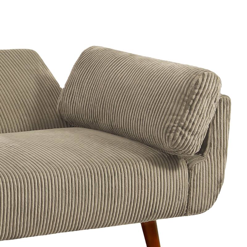 2 Set 73.5" W Upholstered Convertible Sleeper Sofa Bed with Pillows