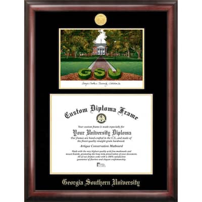 Georgia Southern 15w x 12h Gold Embossed Diploma Frame with Campus Images Lithograph